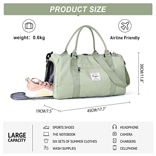Weekender Duffel Bag with Shoe Compartment