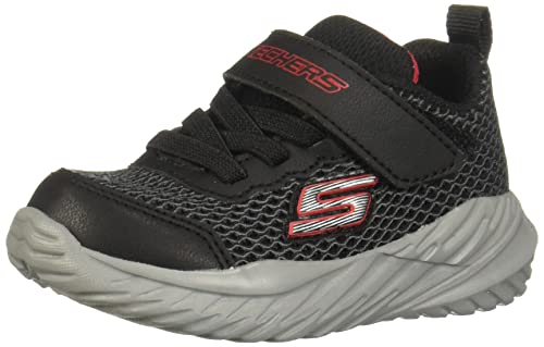 Skechers Boys Sport Sneaker Black/Grey/Red, Size 2 Amazon Shoes Skechers Sneakers