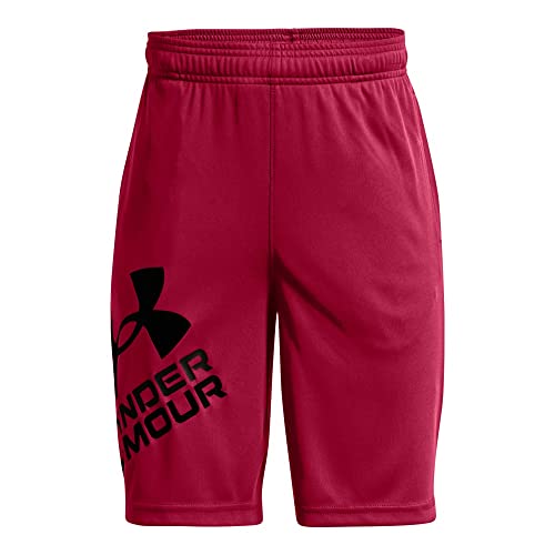 Under Armour Boys' Logo Shorts, Black/Rose/Orange