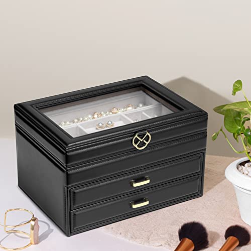 Vlando Jewelry Organizer Box - Black