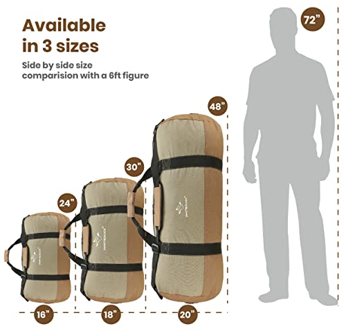 WHITEDUCK Heavy Duty Canvas Duffel Bag - 24 Amazon Luggage Travel Duffels WHITEDUCK