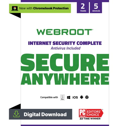 Webroot Internet Security Complete 2023 | Antivirus Software Amazon Antivirus Digital Software Webroot
