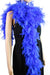 2 Yards Long Turkey Chandelle Feather Boa - 80g, 10 Colors - Ideal for Parties, Weddings, Halloween Costumes, Christmas Tree Décor - Royal Blue Amazon Apparel Feather Boas Flydreamfeathers