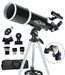 Telescope for Adults & Beginner Astronomers - 80mm Aperture 600mm Fully Multi-Coated High Transmission Coatings with AZ Mount Tripod Phone Adapter, Carrying Bag, Wireless Control. | Physical | Amazon, Camera, HEXEUM, Refractors | HEXEUM