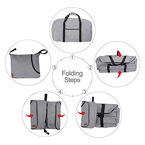 Brand: Water Resistant 60L Duffle Bag - Gray Amazon Luggage Travel Duffels VS VOGSHOW