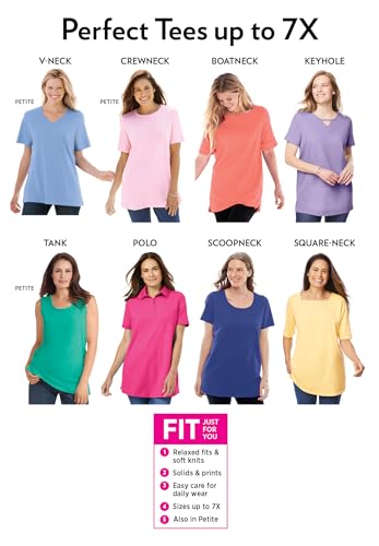 Woman Within 3X Petite V-Neck Tee Shirt