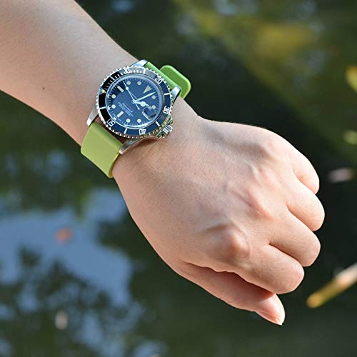WOCCI 16mm Silicone Watch Band, Matcha Green
