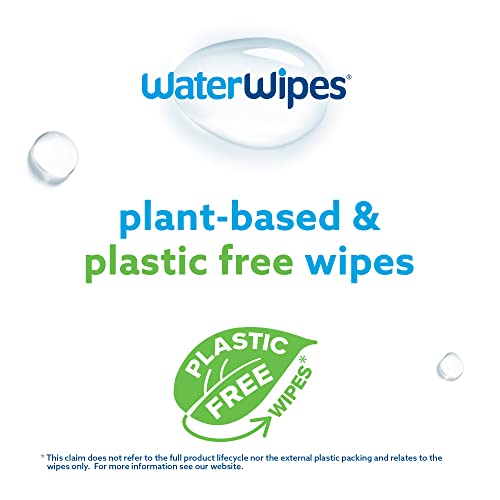 WaterWipes Plastic-Free Baby Wipes, 99.9% Water, 180 Count