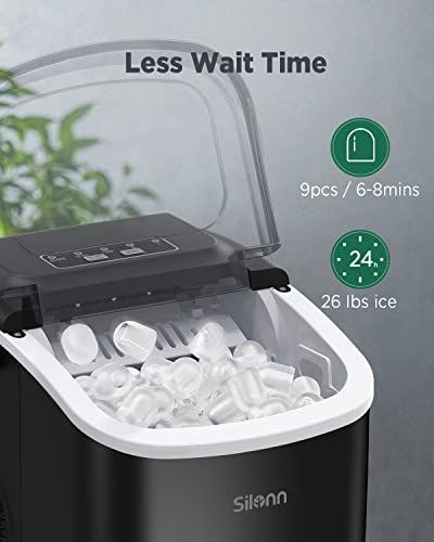 Silonn Countertop Ice Maker: Self-Cleaning, Fast Production Amazon Ice Makers Major Appliances Silonn