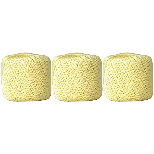 Threadart Lemonade Cotton Crochet Thread 3-Pack Size 10 Amazon Crochet Thread Home Threadart