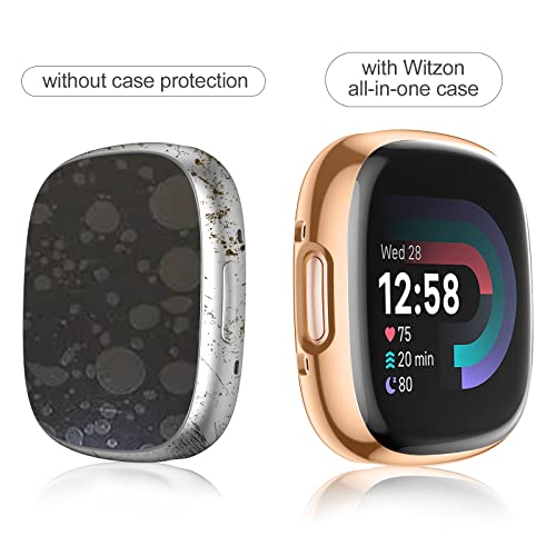 Witzon Fitbit Versa 4 Case Screen Protector