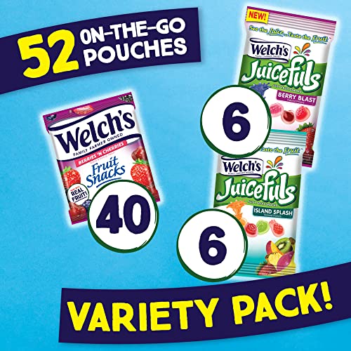 Welch's Fruit Snacks Combo Variety Pack, 52ct