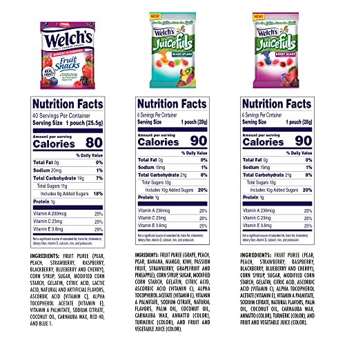 Welch's Fruit Snacks Combo Variety Pack, 52ct
