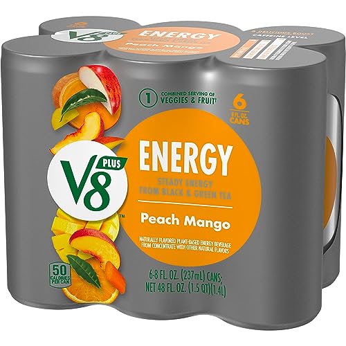 V8 +ENERGY Peach Mango Juice Energy Drink Amazon Energy Drinks Grocery V8