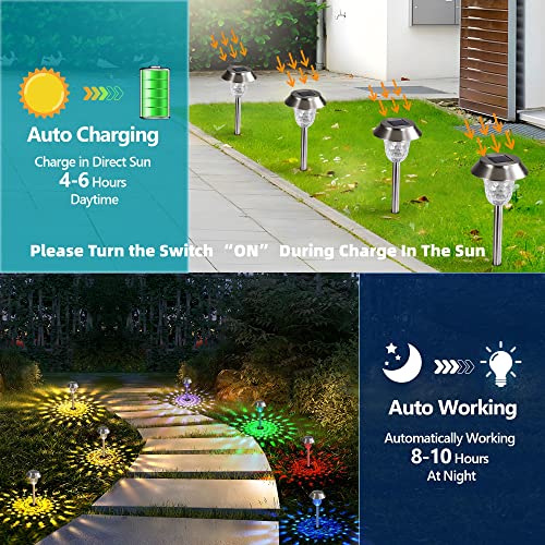 Sibinsy Color Changing Solar Garden Lights 2 Pack Amazon Home Improvement Path Lights Sibinsy