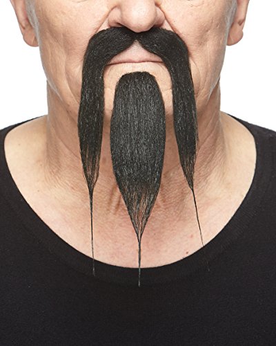 Mustaches Self Adhesive Shaolin Fake Mustache and Beard, Novelty, False Facial Hair, Costume Accessory for Adults, Black Color | Physical | Amazon, Facial Hair, Mustaches, Toy | Mustaches