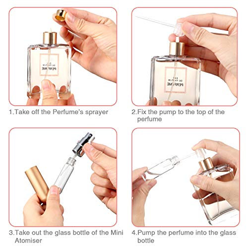 Travel perfume bottle with refill pump Amazon Boao Home Refillable Containers