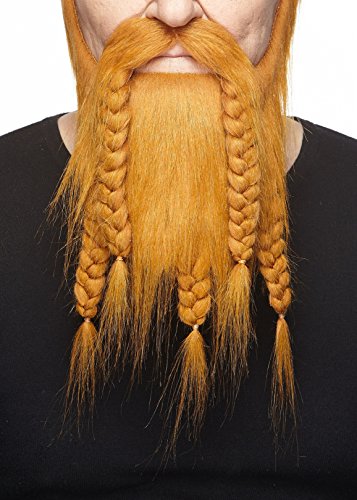 Viking Dwarf Ginger Fake Beard for Adults Amazon Facial Hair Mustaches Toy