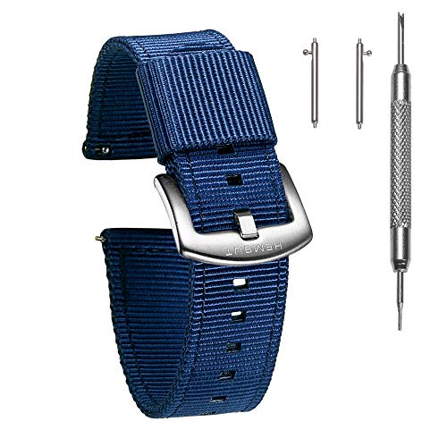 torbollo Quick Release Watch Blue Bands, 22mm Watch Band, Quality Nylon Strap and Heavy Duty Brushed Buckle | Physical | Amazon, Girls, torbollo, Watch | torbollo