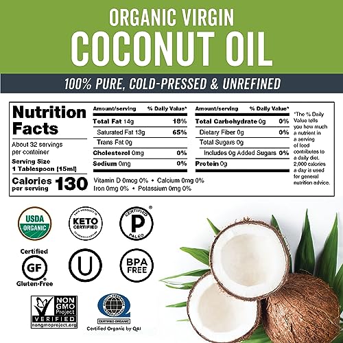 Viva Naturals Organic Coconut Oil - 16 oz