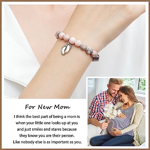 HGDEER New Mom Gifts for Women, Pregnancy Gifts for First Time Moms, Unique Gifts Idea Bracelet Jewelry Present for Mama Mothers Day