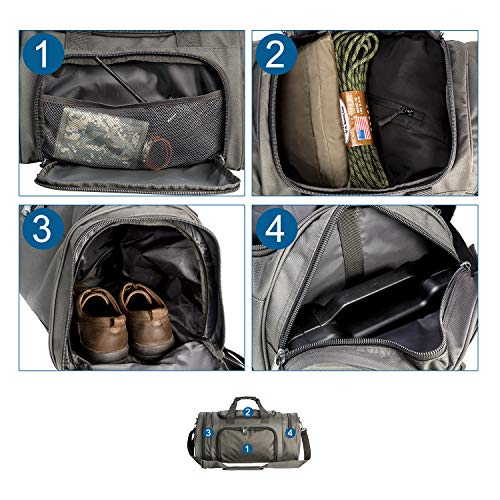 X&X Large Waterproof Gym Bag with Shoe Compartment