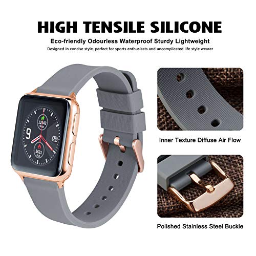 WOCCI 21mm Silicone Watch Band, Grey Amazon Watch Watch Bands WOCCI