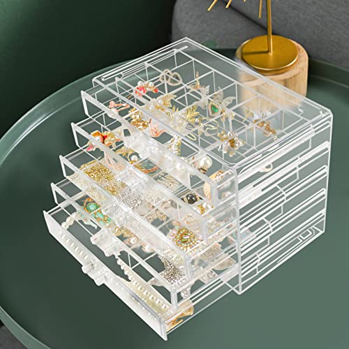 Weiai Acrylic Jewelry Organizer: 90 Grids Storage Amazon Home Jewelry Boxes Weiai
