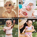 Rosy Brown Polarized Sunglasses for Toddlers | Oversized Round Flower Shades, UV 400 Protection | Ages 2-6 | Matte Orange/Gold Mirror