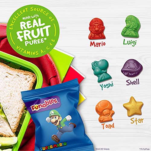 Super Mario Fruit Snacks, Pack of 10 Amazon Funables Games Grocery