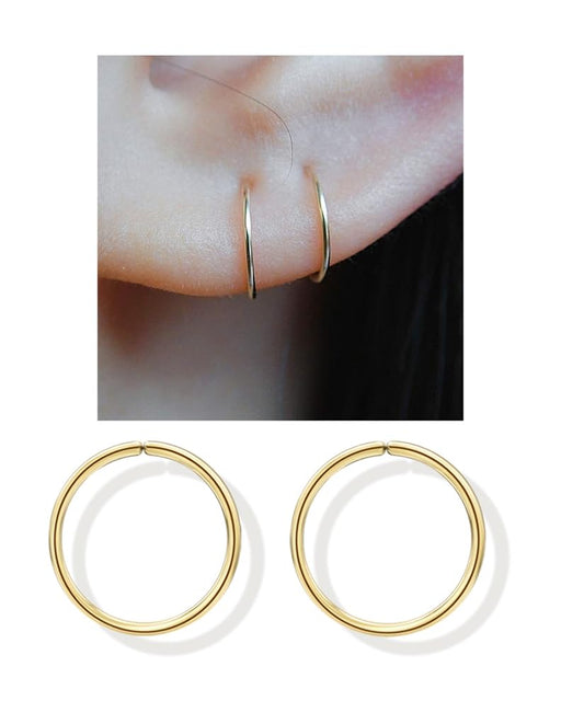 Small 14K Gold Filled Cartilage Hoop Amazon Guild Hoop Jewelry LUCKYJEWUS