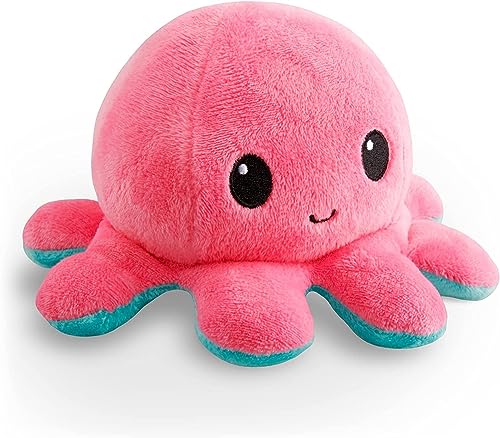 TeeTurtle Reversible Octopus Plushie - Pink/Aqua - Mood Sensor Amazon Stuffed Animals & Teddy Bears TeeTurtle Toy