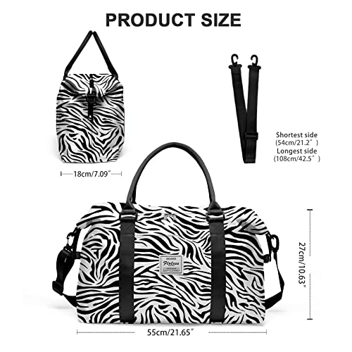 Sporty Zebra Large Gym Tote Bag Amazon Luggage SEAFEW Sports Duffels