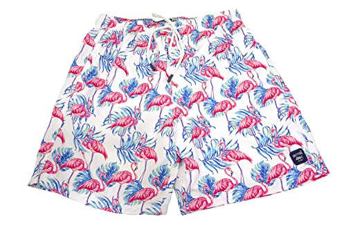 Spicy Tuna Men's Shorts, Flamingo Leave White, Size X-Large | Physical | Amazon, Apparel, Board Shorts, Spicy Tuna | Spicy Tuna