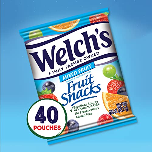 Welch's Mixed Fruit Snacks, Gluten Free, 40-Pack Amazon Fruit Snacks Grocery Welch's