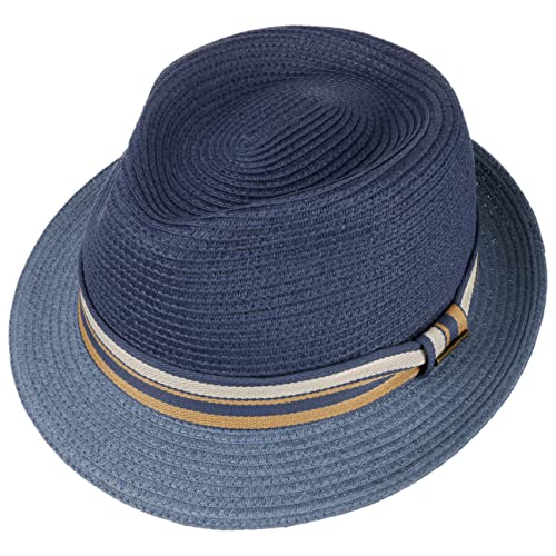 Stetson Licano Toyo Trilby Straw Hat Blue Amazon Apparel Fedoras Stetson