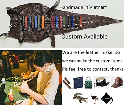 Vinacreations 22mm Green Alligator Leather Watch Band Amazon vinacreations Watch Watch Bands