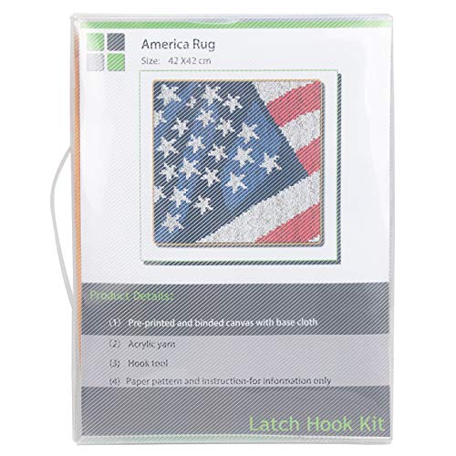 USA Flag Latch Hook Kit - 16X16 inch Amazon Beyond Your Thoughts Home Latch Hook Kits
