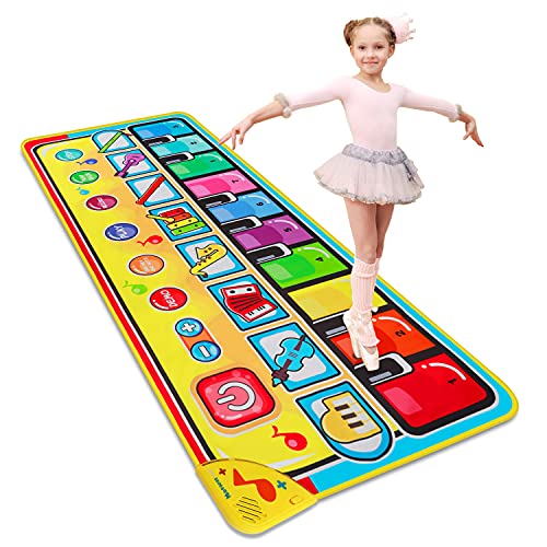 TWFRIC 5ft Piano Mat, Floor Piano Musical Toys for Toddlers with 45 Music Sounds Piano Music Keyboard Dance Mat Early Educational Toys Xmas Birthday Gift for Girls Boys Kids Toddlers Ages 1-6 | Physical | Amazon, Pianos & Keyboards, Toy, TWFRIC | TWFRIC