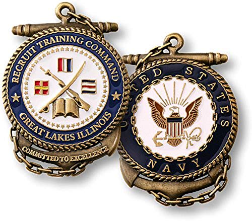 US Navy Great Lakes Challenge Coin Amazon Armed Forces Depot Individual Coins Toy