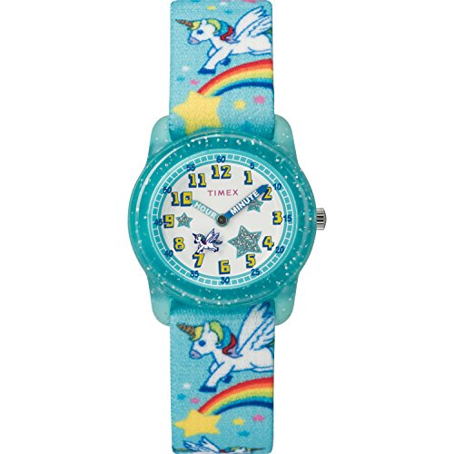 Timex Girls Teal/Rainbows & Unicorns Elastic Strap Watch Amazon Timex Watch Wrist Watches