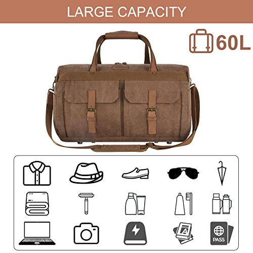 TSA Canvas Duffel Bag for Men Amazon Luggage Travel Duffels Vancropak