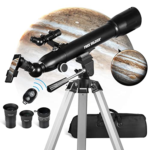 700X90mm Telescopes for Adults Astronomy Dad Gift from Wife Daughter Son Cool Unique Astronomy Birthday Gift for Dad Gift for Him Mens Daddy Grandpa Papa Stepfather | Physical | Amazon, Camera, FREE SOLDIER, Refractors | FREE SOLDIER