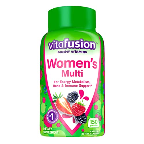 Vitafusion Womens Multivitamin Gummies, Berry Flavored Daily Vitamins for Women With Vitamins A, C, D, E, B-6 and B-12, America’s Number 1 Gummy Vitamin Brand, 75 Days Supply, 150 Count | Physical | Amazon, Diet & Sports Nutrition, Drugstore, Vitafusion | Vitafusion