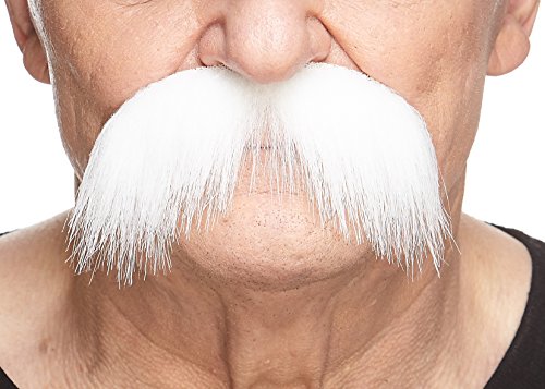 Mustaches Self Adhesive Walrus Fake Mustache, Novelty, Realistic False Facial Hair for Adults, Costume Accessory for Adults, White Color | Physical | Amazon, Apparel, Facial Hair, Mustaches | Mustaches