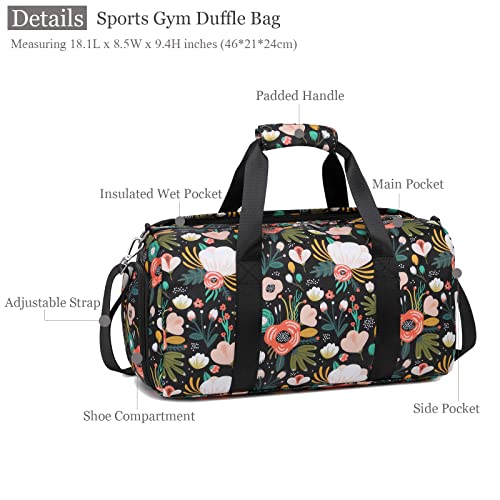 Women's Gym Duffel with Shoe Compartment Amazon Luggage Octsky Travel Duffels