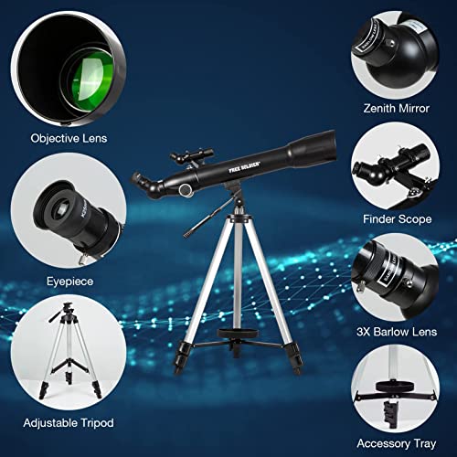 Unique 700X90mm Telescopes for Adults – Cool Astronomy Dad Gift from Family
