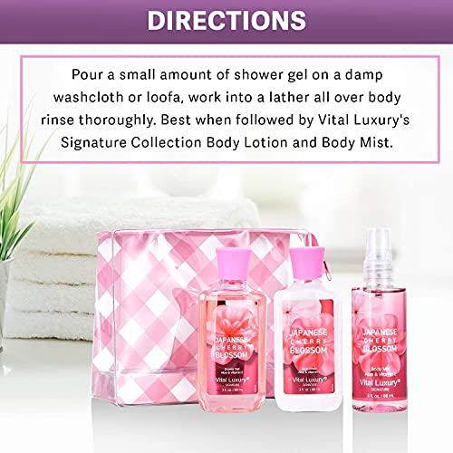 Vital Luxury Japanese Cherry Blossom Bath Set Amazon Beauty Sets & Kits Vital Luxury