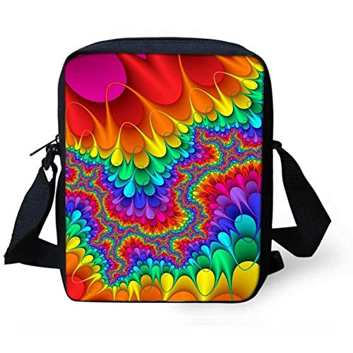 Snilety Rainbow Tie Dye Small Crossbody Purse Amazon Luggage Messenger Bags Snilety