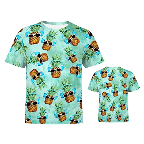 Summer Pineapple Kids 3D Printed Pineapple T-Shirt Amazon Apparel Clothing Jaikhar